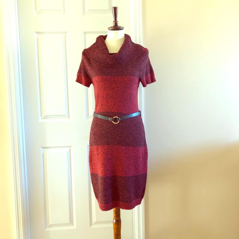 VGUC - Dressbarn cowl neck sweater dress.